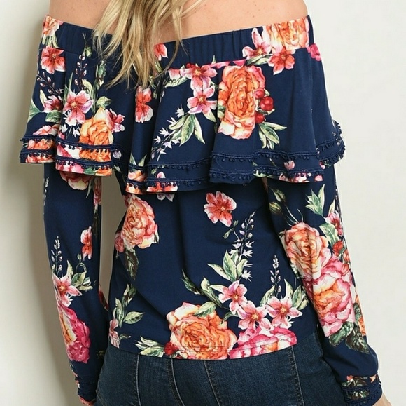Floral Off The Shoulder Blouse - Picture 1 of 3